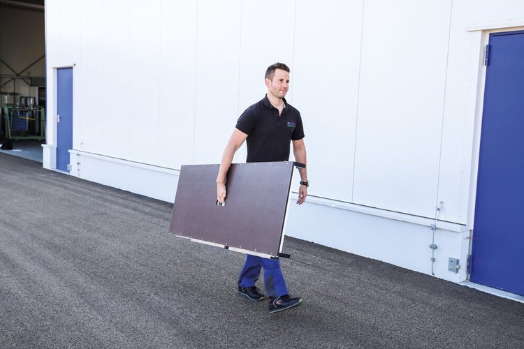 PROREGAL Arbeitsdiele Klappbar Traglast 300kg Aluminium/Siebdruckplatte Rutschfeste Kunststoffschuhe