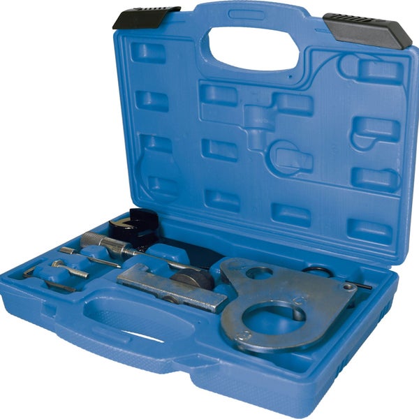 Nockenwellen Arretierwerkzeug für Nissan, Renault und Opel in blauer Aufbewahrungsbox