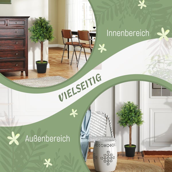 Dekorative Aufnahme mit Anwendungsbeispielen für den Innen- und Außenbereich