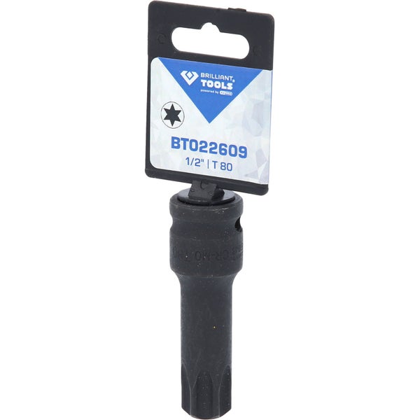 BRILLIANT TOOLS 1/2 Kraft Bit-Stecknuss Torx T80 - BT022609