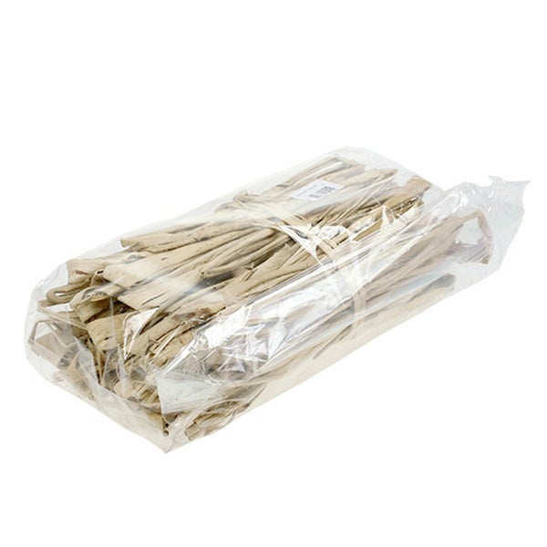 Bündel Reetdach im transparenten Foliensack