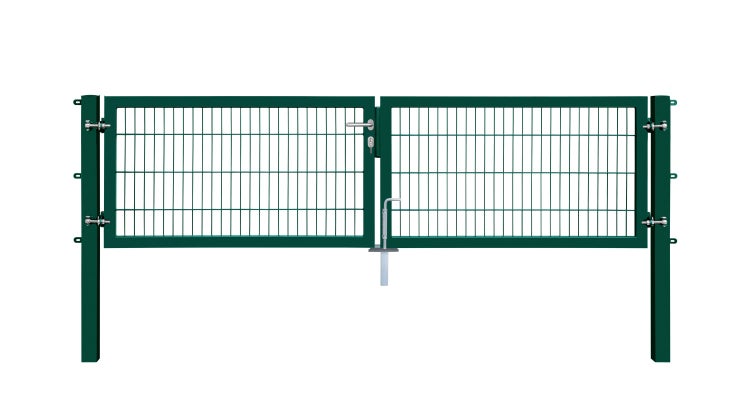 Doppeltor aus Metall für Gartenzäune