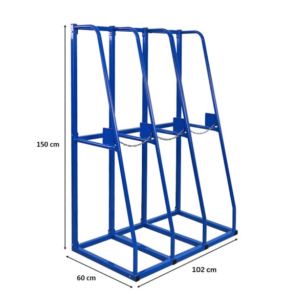 PROREGAL Vertikalregal RHINO Komplettregal HxBxT 150x102x60cm Blau