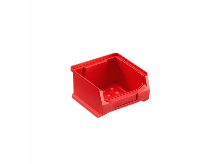 PROREGAL Rote Sichtlagerbox 1.0 HxBxT 6 x 10 x 10 cm 0,4 Liter Sichtlagerbehälter Sichtlagerkasten Sichtlagerkastensortiment Sortierbehälter