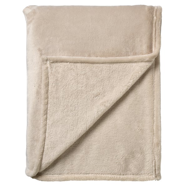 MARLEY - Wohndecke 150x200 cm - fleece - extra dick - Pumice Stone - beige