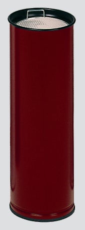 PROREGAL Klassischer Runder Ascher Mit Sieb Optimal Für Alle Raucherzonen HxBxT 66 x 23 x 23 cm Verzinkter Stahl Rot