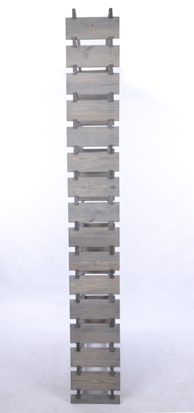 Weinregal VINOTECA FLEX PRO HxBxT 219x103x28cm 160 Flaschen auf 16 Ebenen Massives Kiefernholz Grau