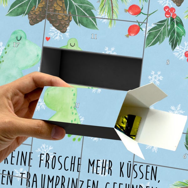 Mr. & Mrs. Panda Befüllbarer Adventskalender Frosch Liebe - Blau Pastell