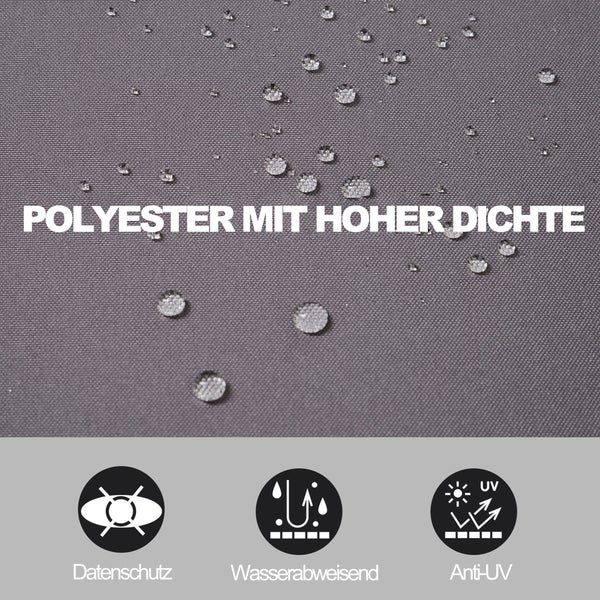 Outsunny Seitenmarkise, Sicht- und Sonnenschutz, Seitenrollo, 3 x 2m, Polyester, Grau