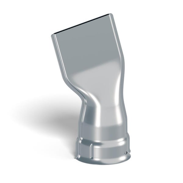 Breitstrahldüse aus Metall für Heißluftgebläse.