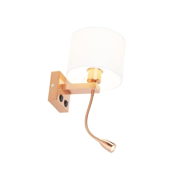 Wandleuchte mit Leselampe und Schalter