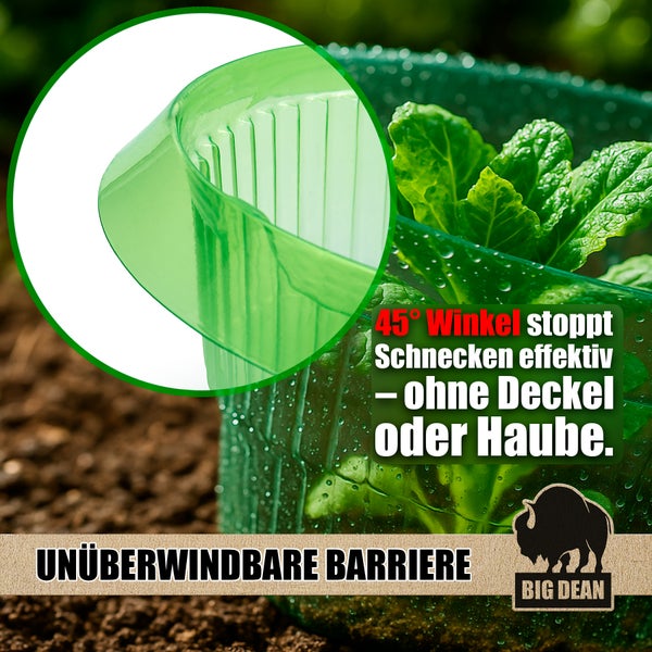 Schneckenzaun aus Kunststoff für den Garten