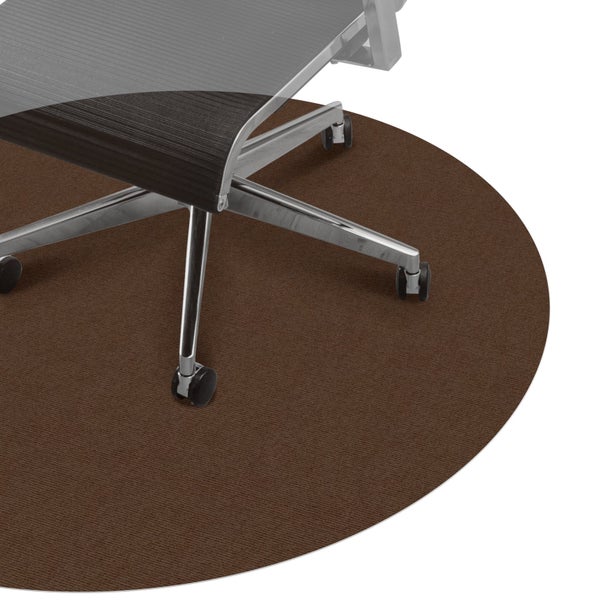 Bodenschutzmatte NEMESIS selbsthaftend für Hartboden Braun Rund: 90cm