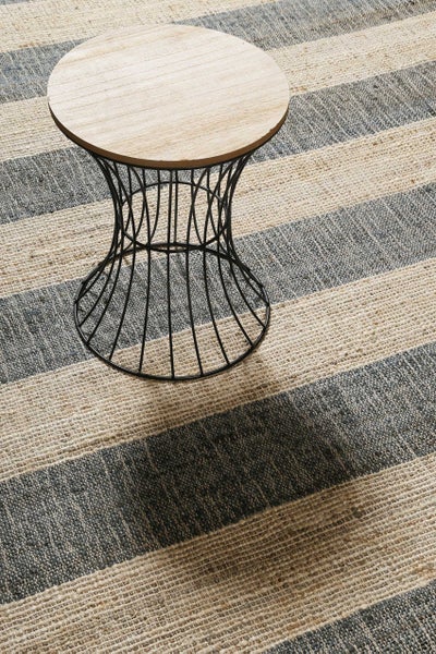 Handwebteppich Beige Grün aus Naturfaser Virgil Green Looop 130x190 cm