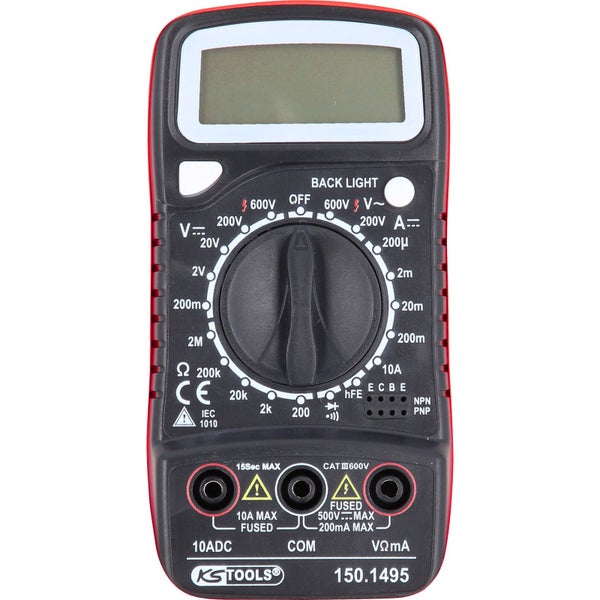 KS TOOLS Digital Multimeter inkl. Prüfspitzen - 150.1495