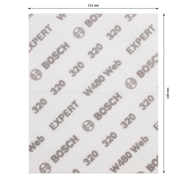 Bosch Expert Schleifblätter, Körnung 320, Abmessungen 115 mm x 140 mm