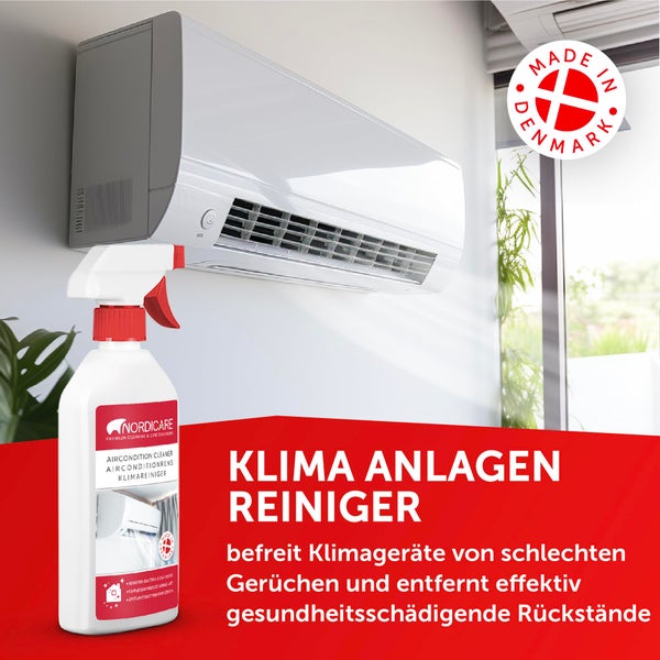Nordicare Klimaanlagenreiniger Spray [500ml] Klimaanlagen Reiniger zur effektiven Reinigung I Klimaanlage Reinigungsspray, Klimareiniger auch für Pool, Wärmepumpe & Verdampfer