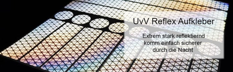 UvV Aufkleber reflektierend 20 Stück je Bogen - Orafol RA2cM Folie Silber | UvV-Design