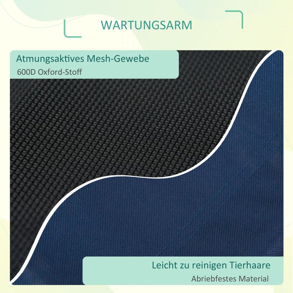 PawHut Hundebett, Medium, Metal frame, 600D Oxford fabric, Blau