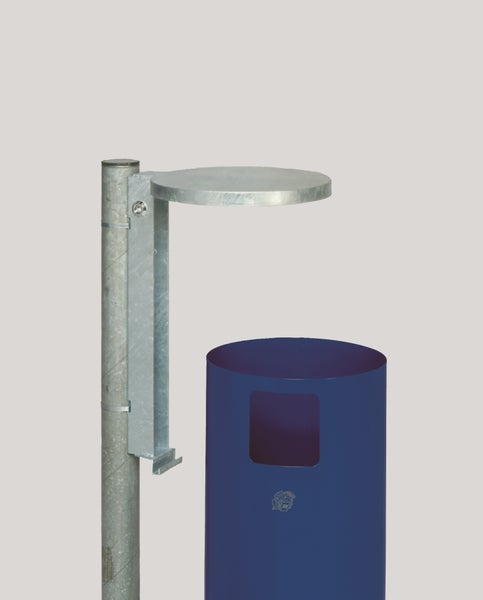 PROREGAL Abfallsammler Zur Wand Oder Rohrbefestigung 30 Liter HxBxT 62 x 30 x 30 cm Verzinkter Stahl Blau