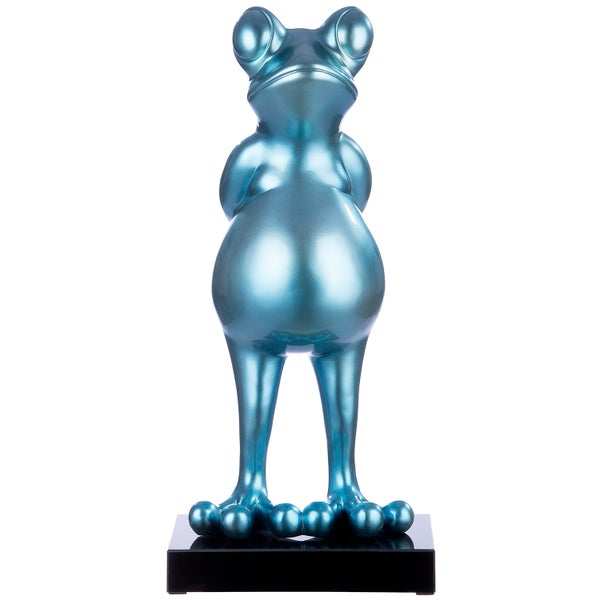 Skulptur GILDE Dekoration Höhe 68cm Breite 30cm blau Kunstharz