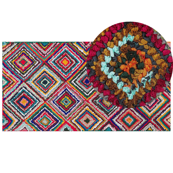 Teppich KAISERI Bunt 80 x 150 cm Baumwolle