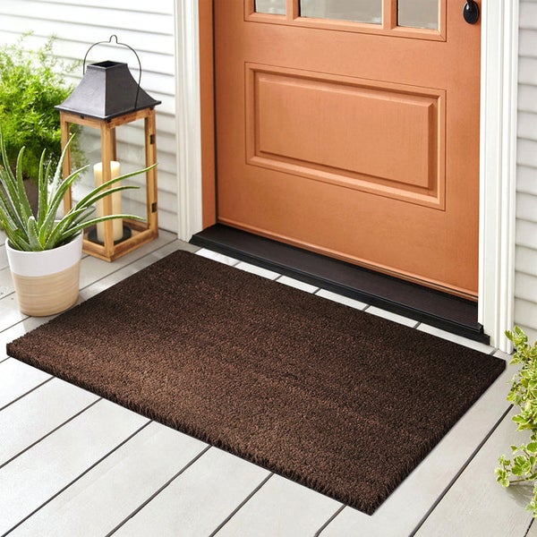 FLOORDIREKT Fußmatte Kokos - Eingangsmatte aus Kokos - Fußabtreter - Braun - 17 mm - 40 x 60 cm