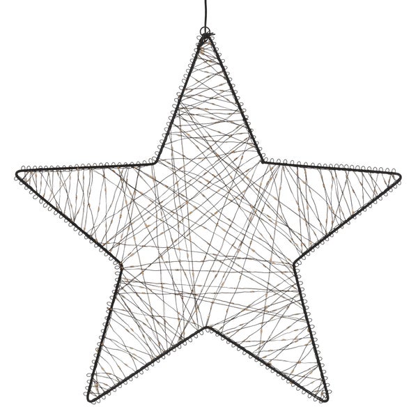 LED Leuchtstern aus Metallrahmen mit Lichterkette zur Weihnachtsdekoration