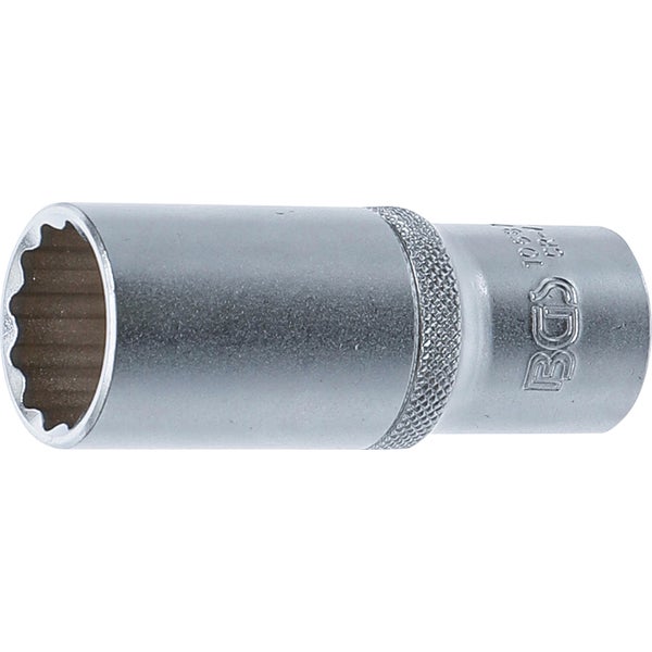 BGS Steckschlüssel-Einsatz Zwölfkant tief Antrieb Innenvierkant 12,5 mm (1/2) SW 22 mm - 10687
