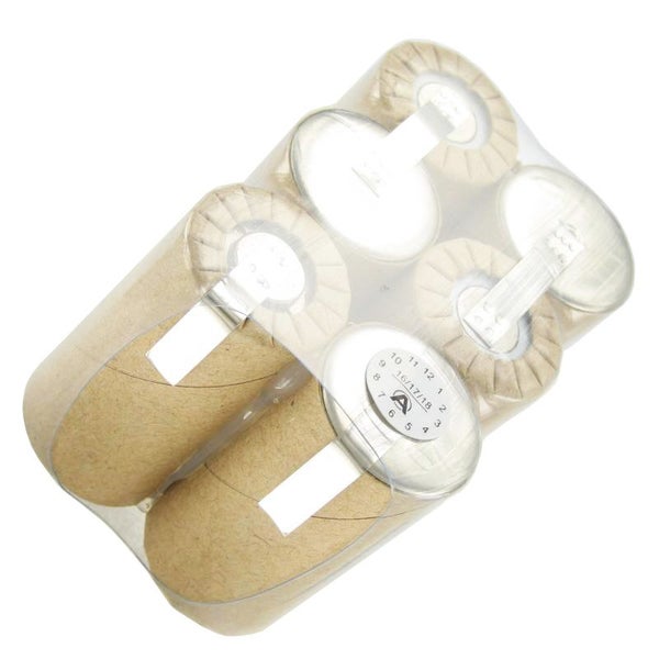 Sechserpack runde Anzuchttöpfe aus brauner, biologisch abbaubarer Zellulose in Klarsichtfolie.