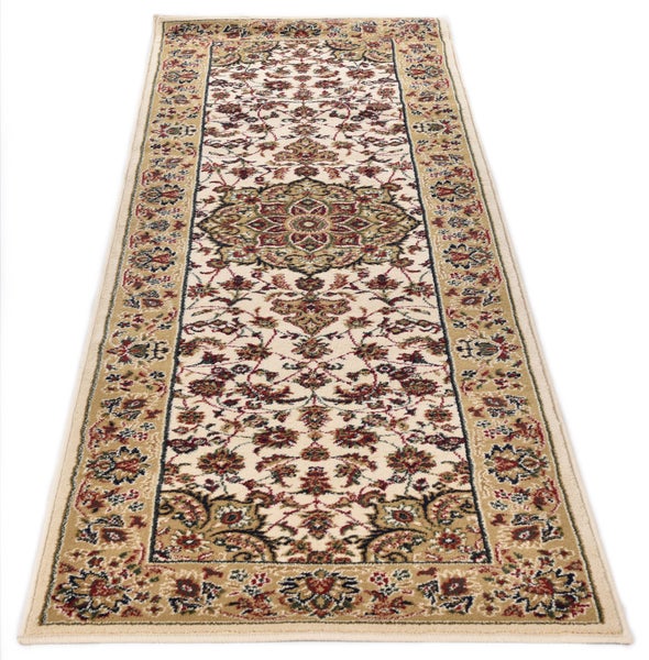 Gewebter Teppich im Orient-Design Hamadan Beige 80x250 cm