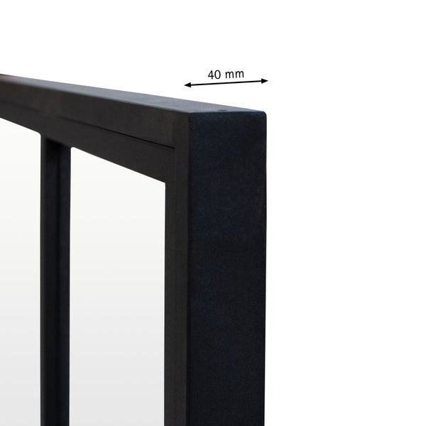 Innenfenster Glaswand Industriestil 1230x1080mm  klar schwarz