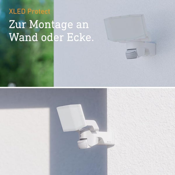 XLED Protect Außenleuchte zur Wand oder Eckmontage.