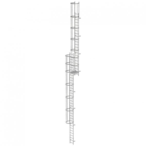 MUNK ortsfeste Steigleitern Aluminium eloxiert, 14,28m SH PG1