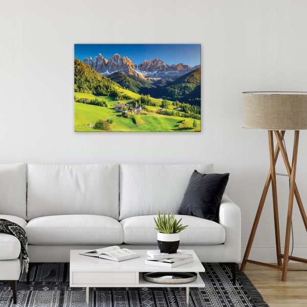 Leinwandbild Berge Natur Modern Bilder Wohnzimmer 80X60 cm