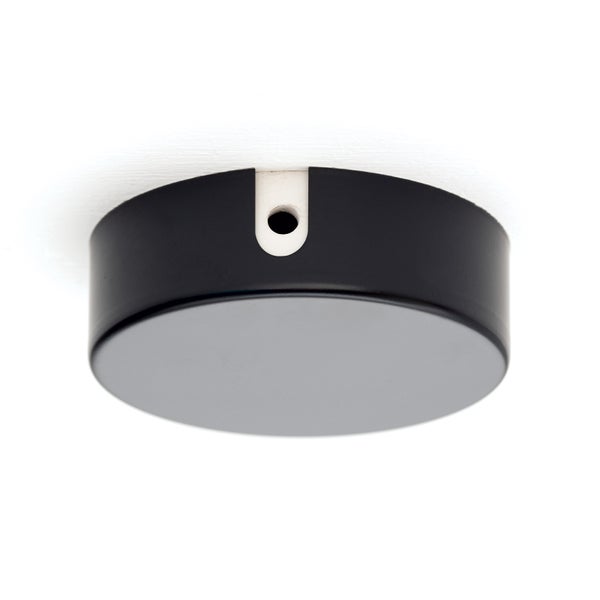 Verteilerdose aus Metall, Deckendose, Baldachin, Verteiler Abdeckung für Leuchte Lampe, 70mm, Schwarz