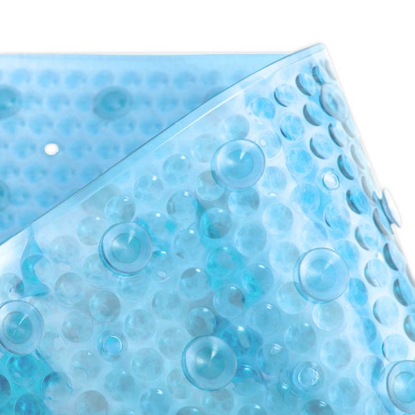 FLOORDIREKT Wanneneinlage Pure - Badewanneneinlage - Duschmatte - Blau - 69 x 39 cm - Oval