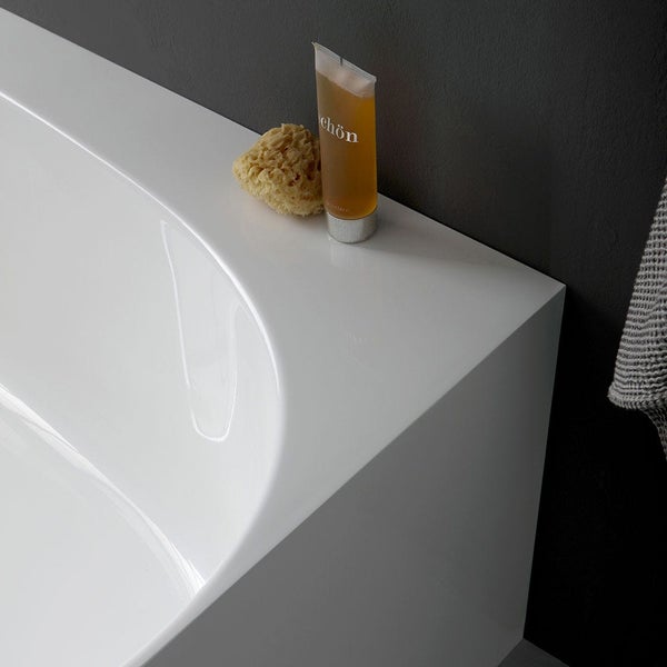 Mineralguss Raumsparbadewanne oval | Luisa