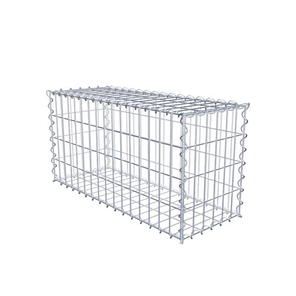 Gabione 80 cm x 40 cm x 30 cm (L x H x T), Maschenweite 5 cm x 10 cm, Spirale