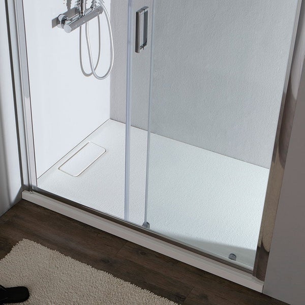 Duschtür für Nische 130 cm klares reversibles Glas | New Giada