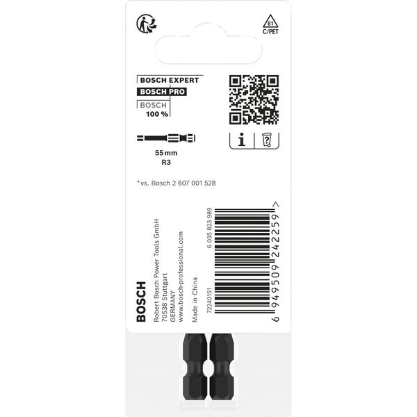 Bosch Pro Doppelbit Größe R3, 55 mm