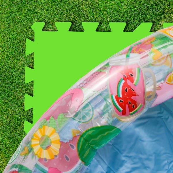 eyepower 8 Große Matten: 1,9m² Poolunterlage 50x50 Boden Poolmatte - Pool Unterlage Outdoor Matte Poolunterlage Matten - Platten für Pool Schutzmatte unter Pool - Bodenmatte Pool Outdoor Puzzlematte