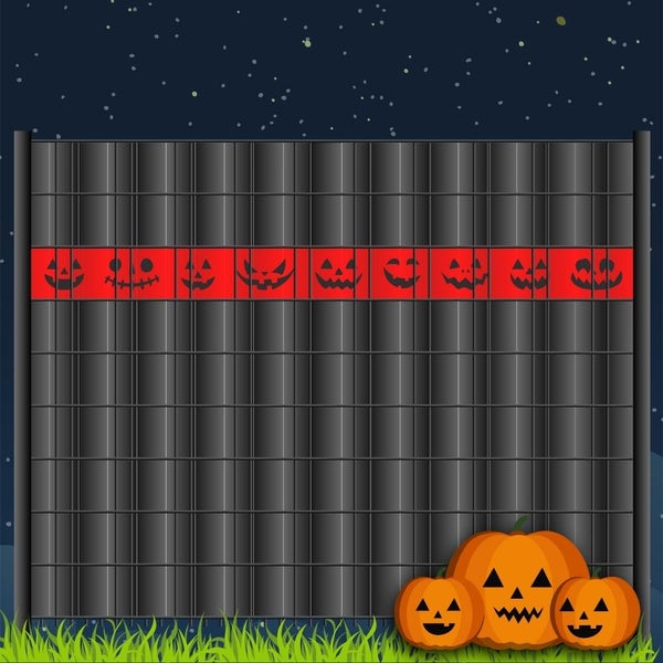 Dekorativer Zaun mit Kürbis-Motiven für Halloween