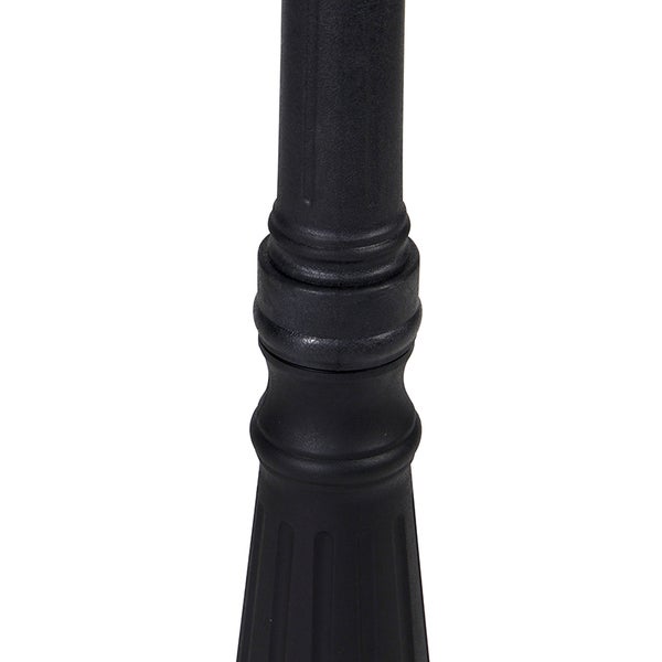 Dekorativer Abschnitt eines Lampenmasts aus Metall für Außenleuchten.