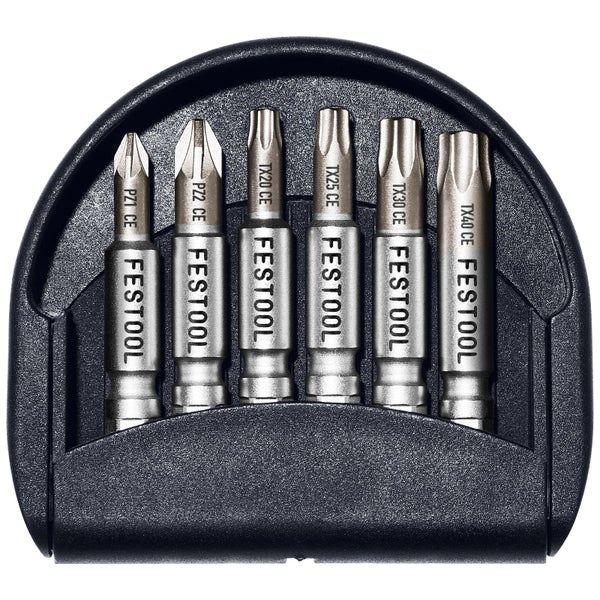 Festool Bit-Set mit verschiedenen Schraubendreher-Bits in schwarzer Aufbewahrungsbox