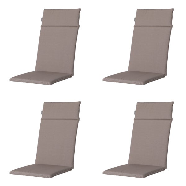 Hochlehnerauflage Panama taupe - Ca. 120x50 cm - 4er-Set