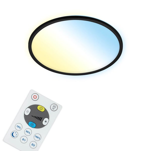 LED Panel dimmbar Smart WiFi Bluetooth CCT 22 W schwarz Kunststoff Briloner