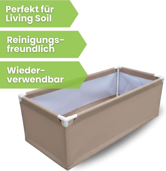 Beige Pflanzkiste mit Einsatz