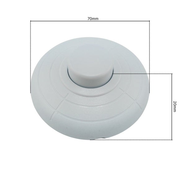 Fußschalter mit den Maßen 70 mm x 20 mm