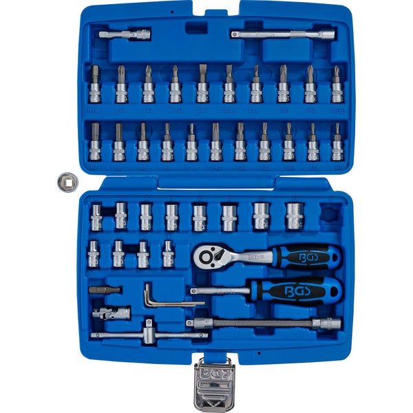 BGS Steckschlüssel-Satz Antrieb 6,3 mm (1/4) 46tlg. - 2145
